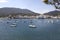 Boats in the coast of Cadaques with white houses