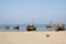 Boats at the coast of Saint Martin`s, Bangladesh