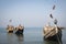 Boats at the coast of Saint Martin`s, Bangladesh