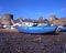 Boats on Conwy beach.