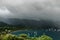 Boats in cove, Nuku Hiva, Marquesas Islands, French Polynesia