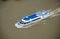 Boats cruising along the River Thames in London, UK