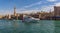 Boats cruising on the Dubai Creek in the UAE