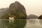 Boats cruising in Halong Bay, Vietnam.