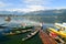 Boats on the Dal Lake in Srinagar, India