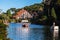 Boats on Dark Lake Gramado Brazil