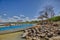 Boats docked on the shore of Lake Baringo