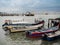 Boats docking at Penang jetty