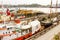 Boats in dry dock, Stockholm, Sweden