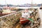 Boats in dry dock, Stockholm, Sweden