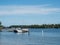 Boats on East Gull Lake in Minnesota