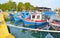 Boats at Eleusis port Greece