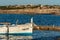 Boats in Es Pujols in Formentera in Spain in the summer 2021