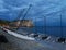 Boats at Etretat beach