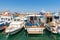 Boats for fishing cruises in Mandraki port of Rhodes