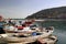 Boats fishing in the harbor of Alanya