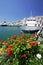 Boats and flowers in Puerto Banus Marina