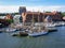 Boats in Gothenburg harbour, Sweden