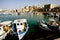 Boats in Greek harbor on Crete