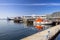 Boats in the harbor in Alesund, Norway.