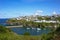 Boats in the harbor harbour Port Issac cornwall England UK hot sunny summers afternoon