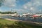 Boats at the harbor at Lake Tohopekaliga St Cloud Florida