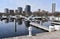 Boats in a harbor, Milwaukee WI,USA