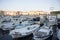 Boats harbor in Rovinj, Croatia