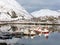 Boats in harbor Sildpollen, Lofoten Islands, Norway