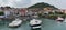 Boats in the harbor of the small Basque town of Mundaka on the C