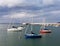 Boats in the harbour of Dun Laoghaire, Ireland.