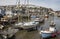 Boats in harbour at Mevagissey in Cornwall, England
