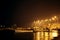 Boats harboured at Asker beach on Supermoon night on 14 November, 2016 at Bahrain