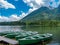 Boats on the Hintersee in the National Park Berchtesgaden