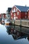 Boats and houses of Hennigsvaer\'s Canal Grande