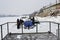 Boats in ice on the river Borcea 1