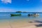 Boats in the idyllic beach in the Yasawa island