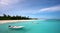 Boats in lagoon