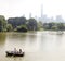 Boats on the lake in central park