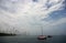 Boats on Lake Michigan with Chicago Skyline