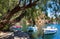 Boats on Lake Voulismeni, Agios Nikolaos, Crete, Greece