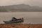 Boats that Lean in Sempor Reservoir, Kebumen, Central Java, Indonesia