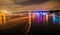 Boats light trails on lake wylie after 4th of july fireworks