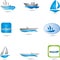 Boats, logos, collection, ships