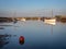 Boats at low tide Burnham Overy Staithe