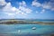 boats low tide herm channel islands uk