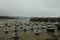 Boats Lying Aground During Low Tide In The Harbour Of Erquy In Bretagne France