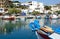 Boats in Makrigialos harbour, Crete.