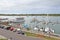 Boats in the marina on Front Street in downtown Beaufort, North