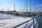 Boats in marina port of Denia in Spain